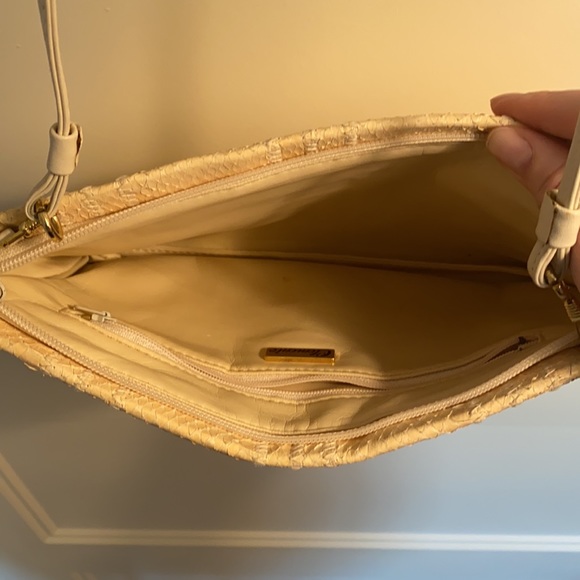 Vintage Clemente Snakeskin Purse Clutch Cream - Picture 4 of 8